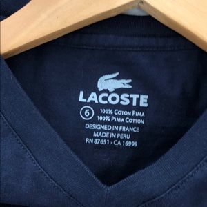 Lacoste Shirts - Lacoste sz 6 very nice! Lacoste Shirts - Lacoste sz 6 very nice!